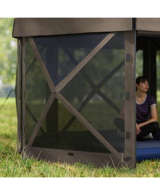 12' x 12' Hexagonal Pop Up Gazebo, Outdoor Canopy Tent