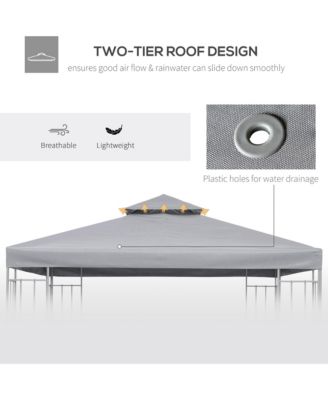Gazebo Replacement Canopy for 01 -0153, 9.8' x 9.8',