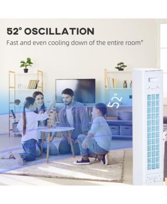 Bladeless Air Cooler, Evaporative Oscillating Tower Fan Humidifier Unit