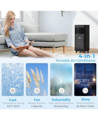 8000 BTU Portable Air Conditioner w/ 4 Modes for Home Office - Air Conditioner
