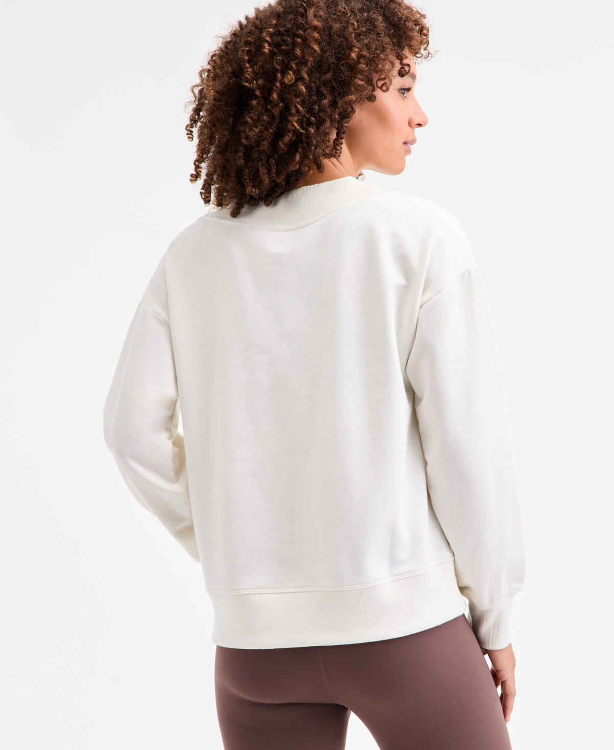 Id Ideology Women's Fleece V-Neck Sweatshirt, Created for Macy's