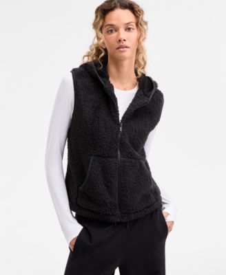 ID Ideology - Women's Relaxed Hooded Sherpa Vest