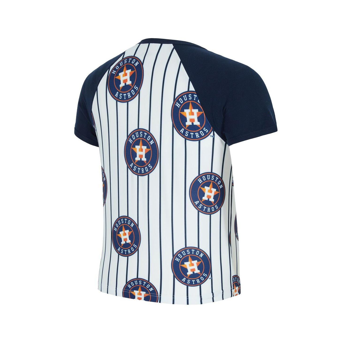 Women's White Houston Astros Outbound Pinstripe Raglan Top