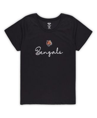 Women's 2-Piece Cincinnati Bengals Plus Size Script Top and Pants Sleep Set