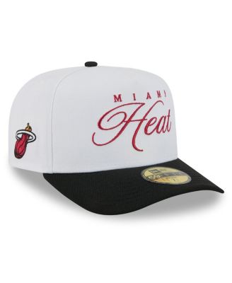 New Era - Men's White/Black Miami Heat 2025 NBA Draft A-Frame 59FIFTY Fitted Hat