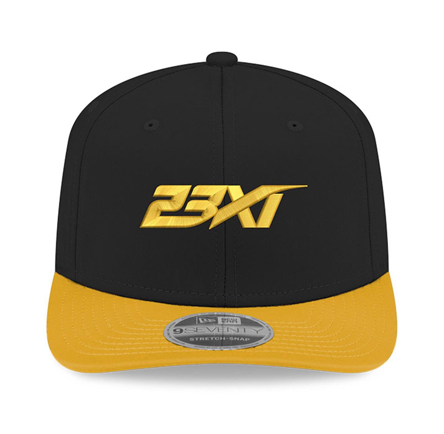 Men's Black/Yellow 23XI Racing 9FIFTY Snapback Hat