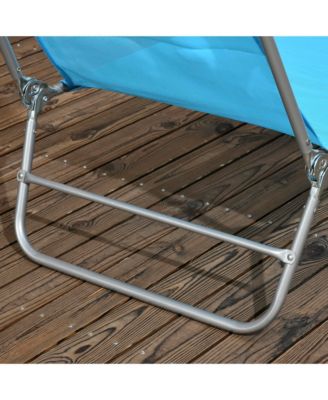 2-Piece Folding Chaise Lounge, Reclining Pool Chairs,