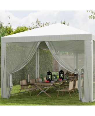 10' x 28' Party Tent with 8 Removable Net Sidewalls,