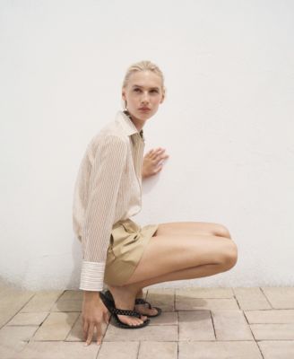 Women's Semi-Transparent Striped Shirt