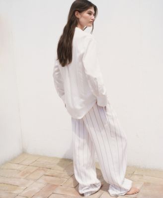 Women's Semi-Transparent Striped Shirt