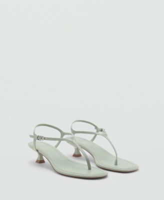 MANGO - Women's Kitten Heel Straps Sandals