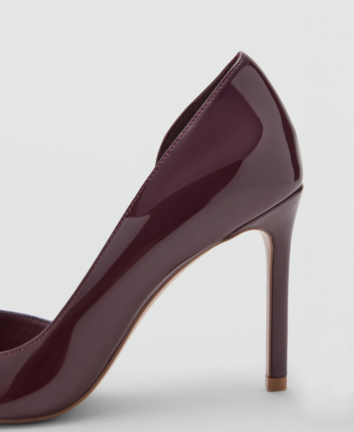 Mango Chaussures Talon Bloc Paillettes Bordeaux - Femme - 42 -  In Burgundy
