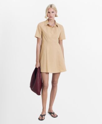MANGO - Women's Short Shirt Dress