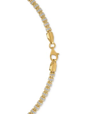 Men's Diamond-Cut Ice Chain Necklace in 14k Gold Over Sterling Silver, 22"