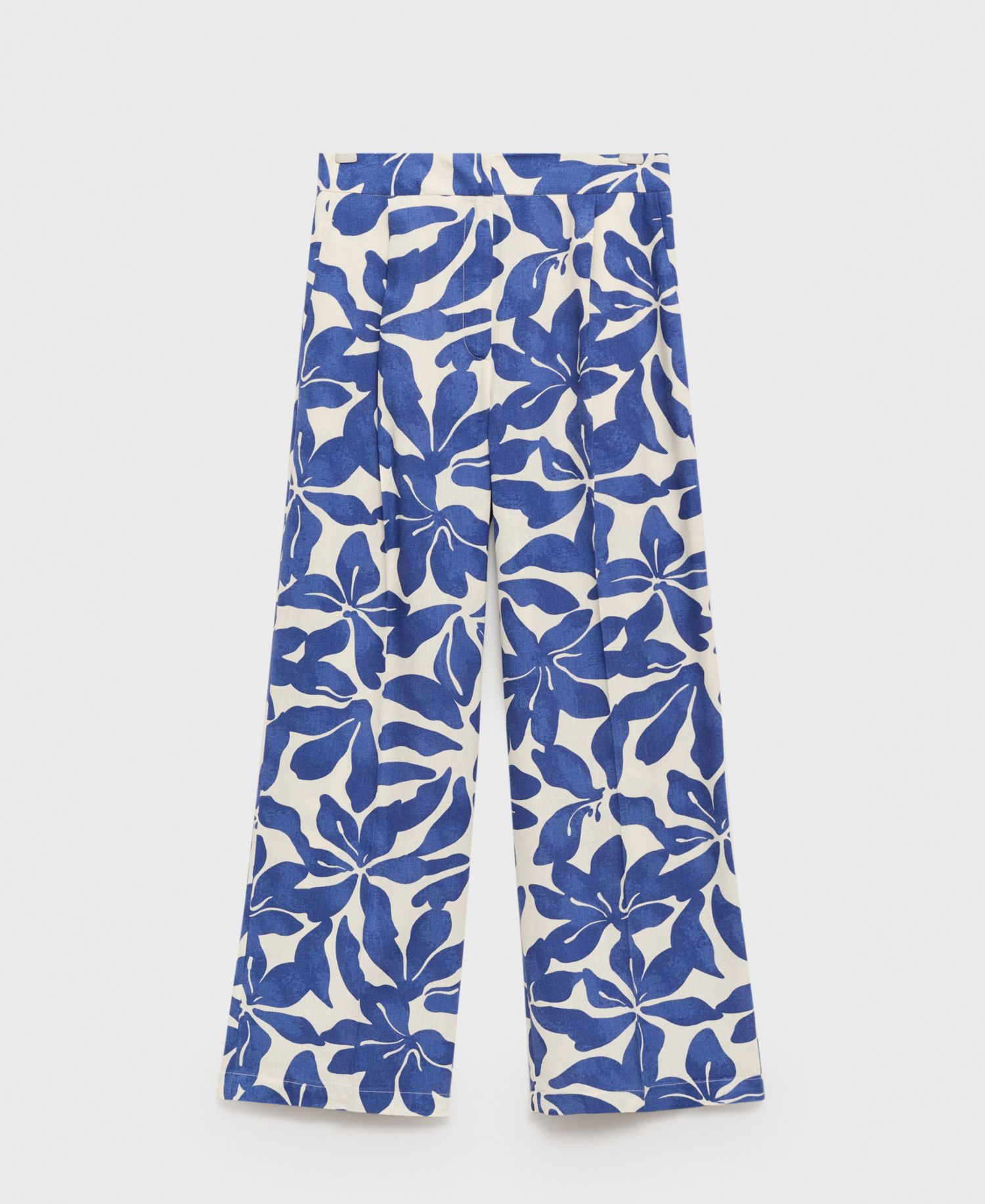 Women's Printed Linen-Blend Pants