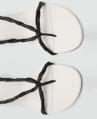 Women's Ruched Strips Sandals