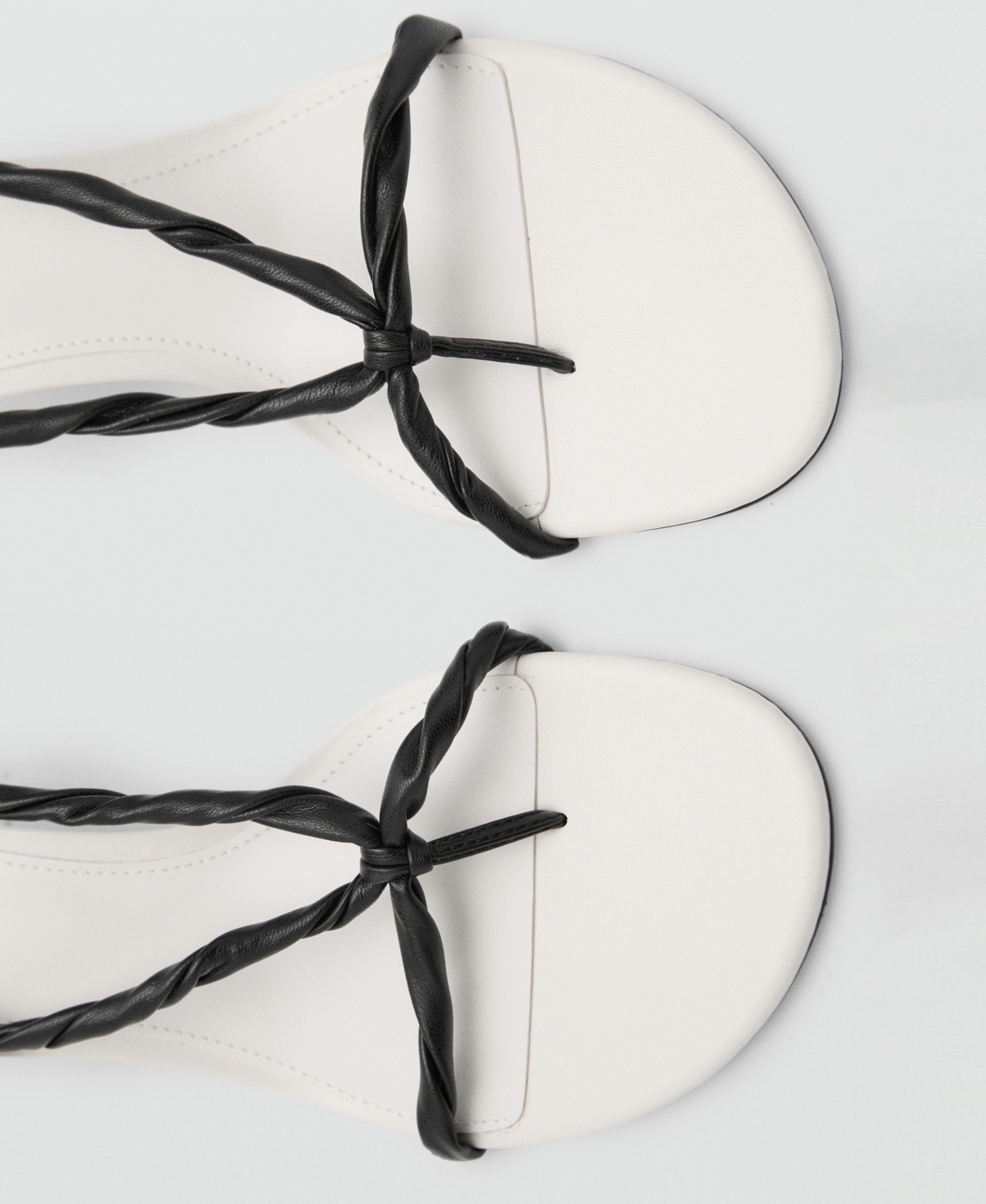 Mango Slingback Kitten Heel Sandal In White