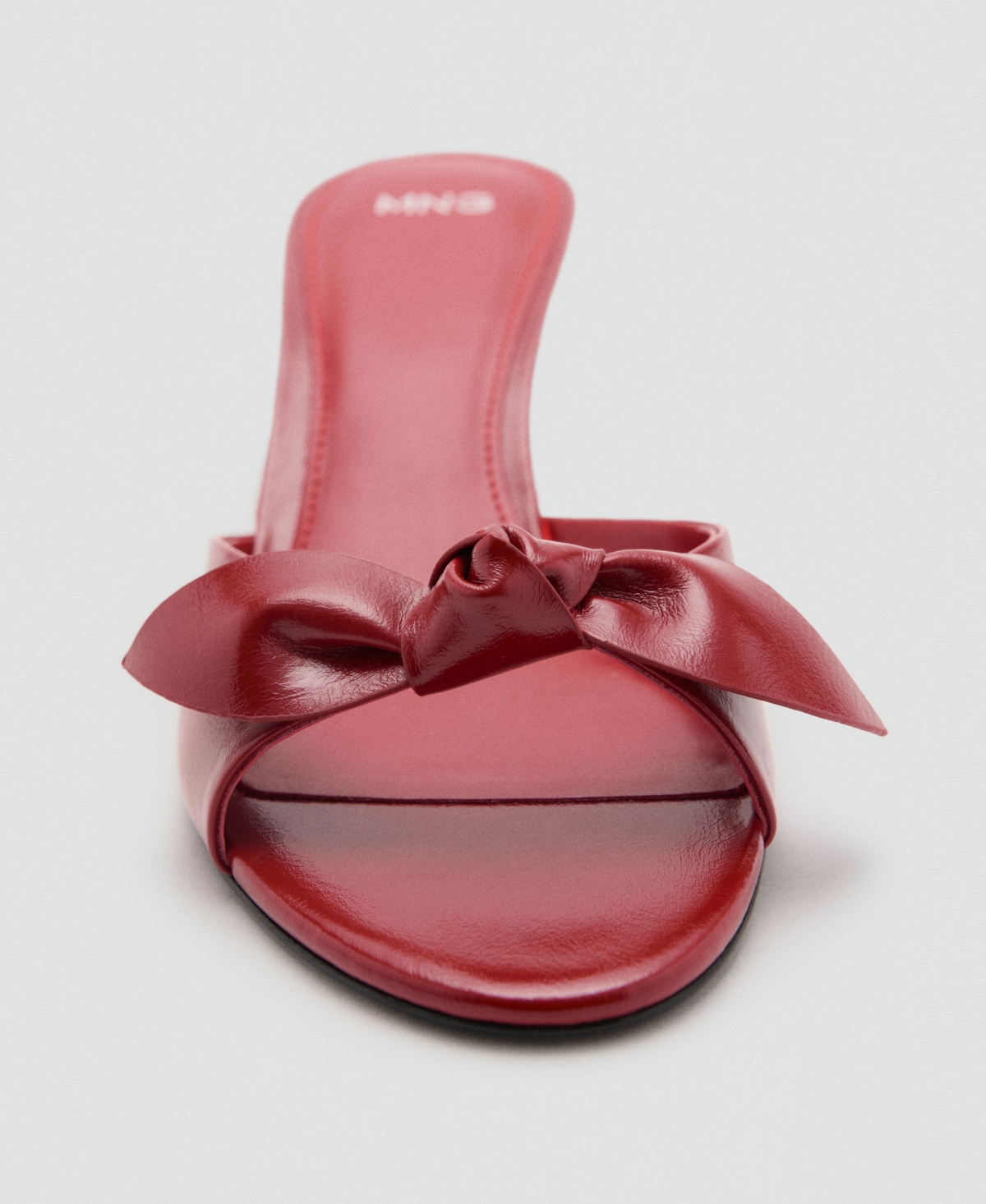 Mango Bow Strap Sandal In Red