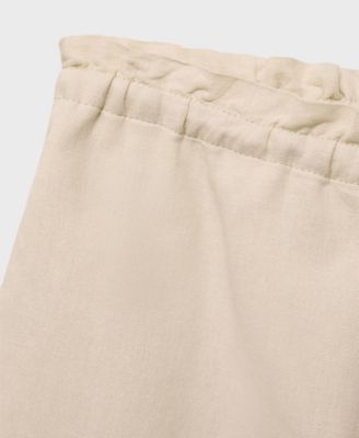 Women's Straight-Fit Drawstring Linen Shorts