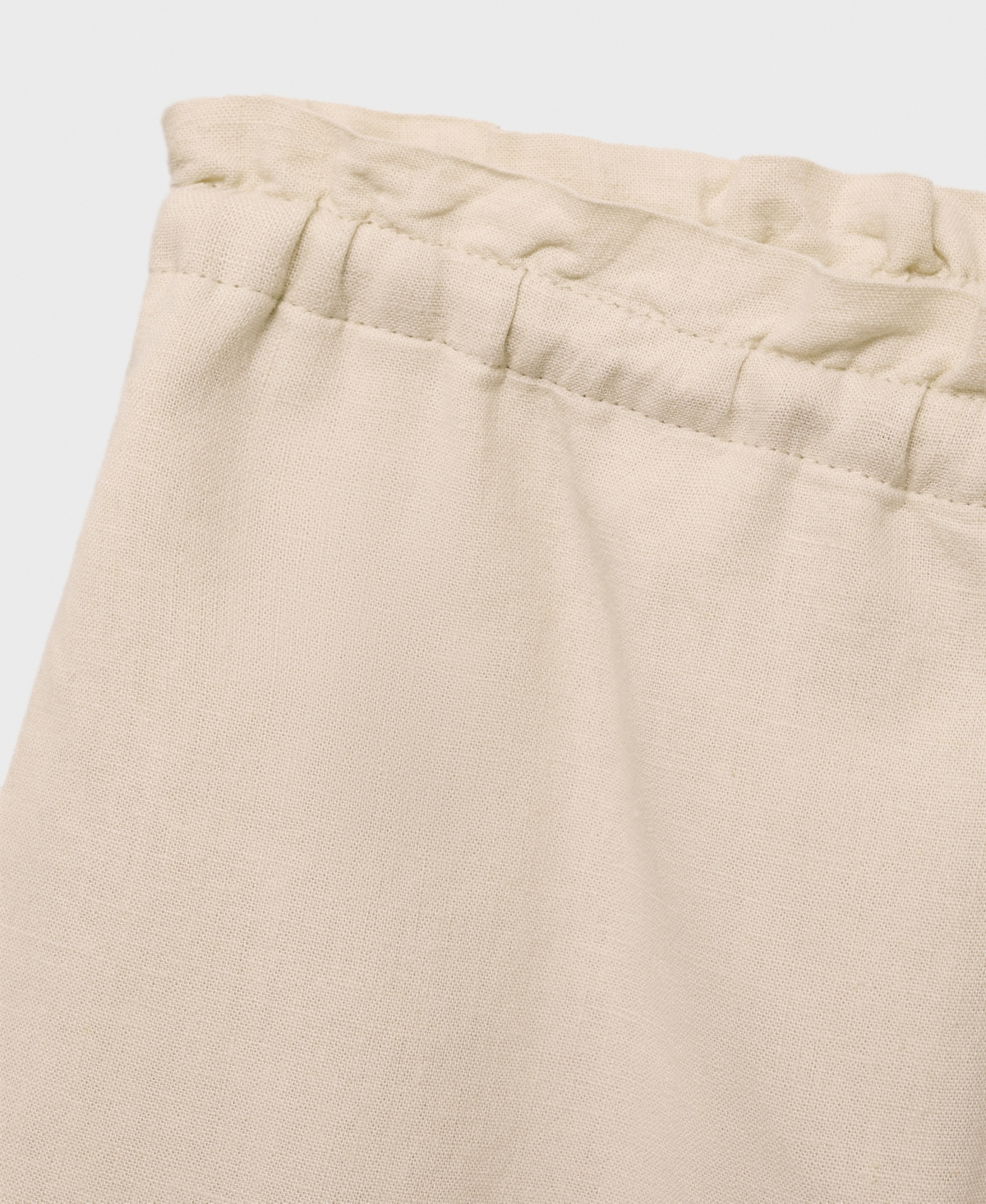 Mango Drawstring Waist Line Blend Shorts In Sand