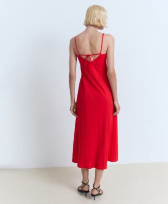 Women's Bow on the Back Midi Dress