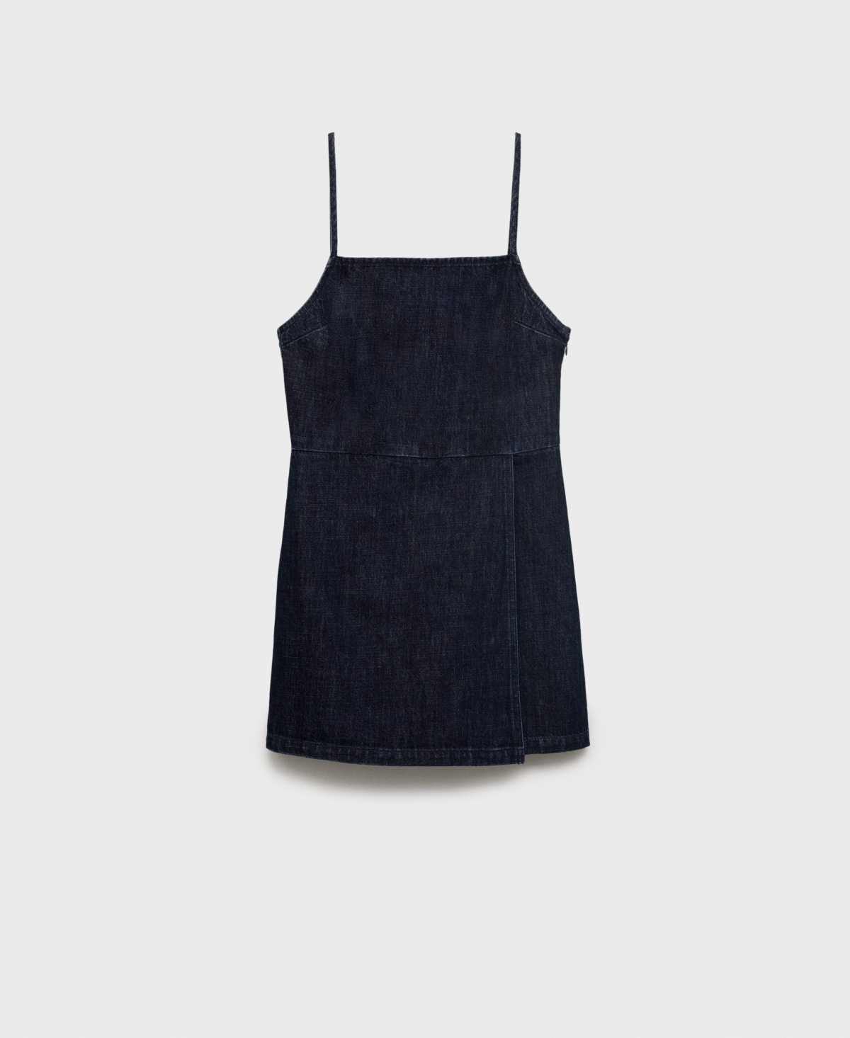 Mango Denim Jumpsuit Short Open Blue In Blue