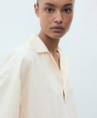 Women's Crop Puffed Shirt