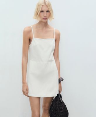 MANGO - Women's Short Denim Pinafore
