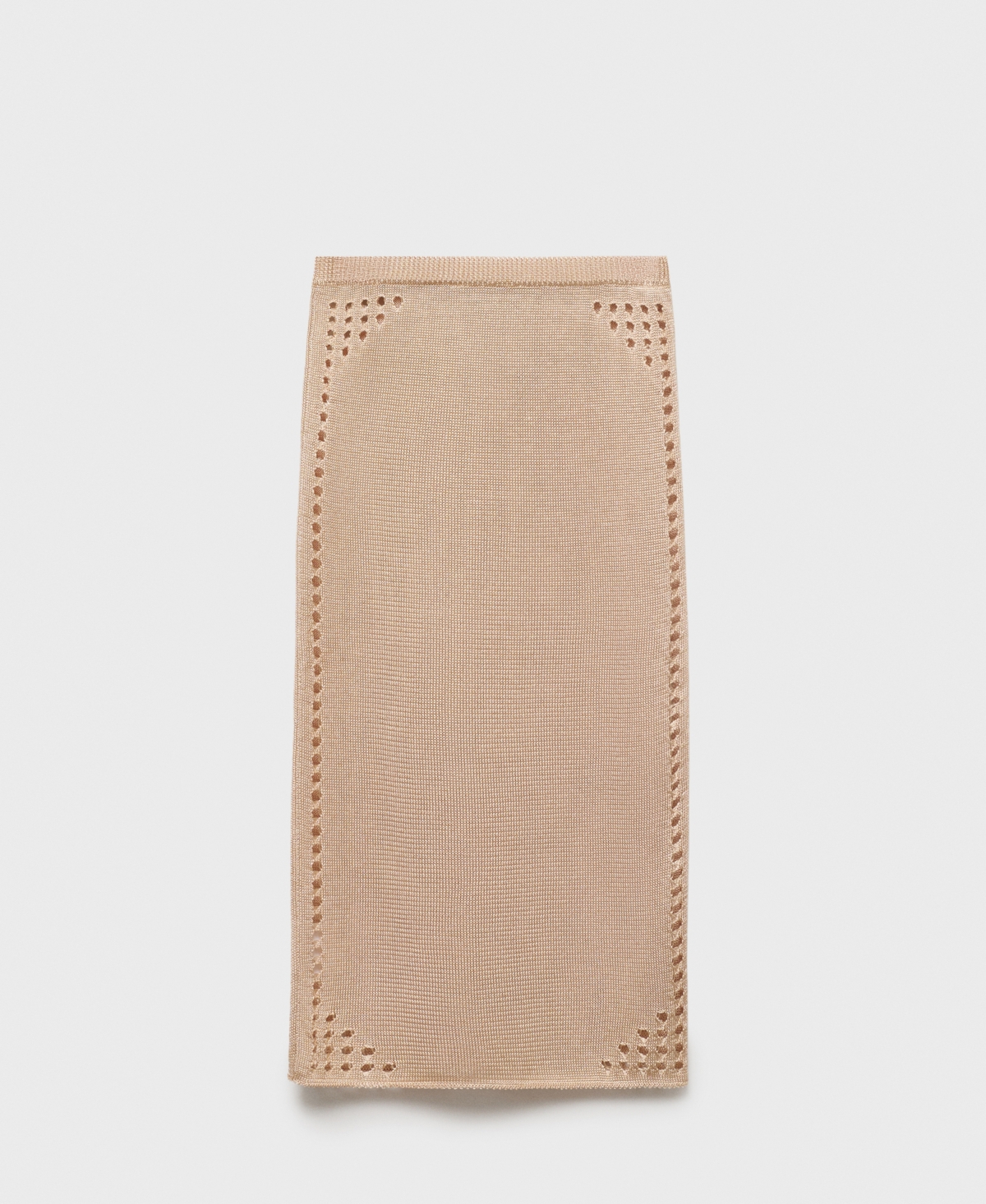 Women's Openwork Details Lurex Pencil Skirt - Gold