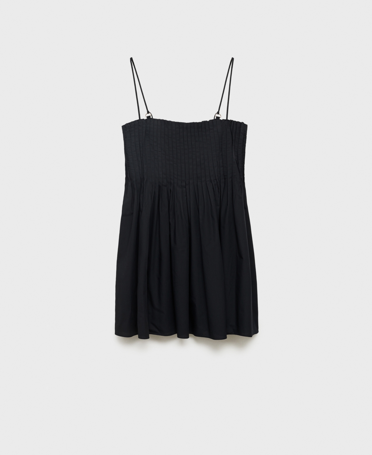 Mango Gaia Pintuck A-line Dress In Black