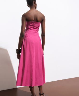 Women's Strapless Midi Dress