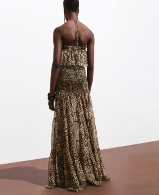 Women's Leopard-Print Maxi-Dress