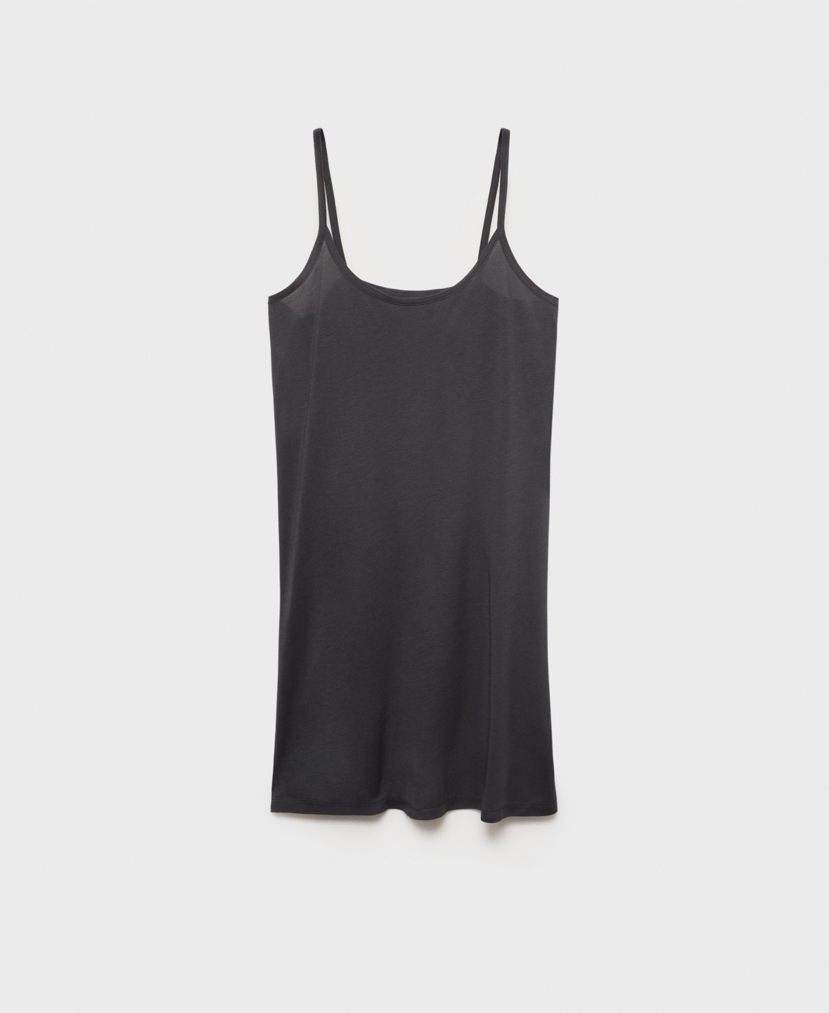 Mango Micromodal Nightgown In Gray