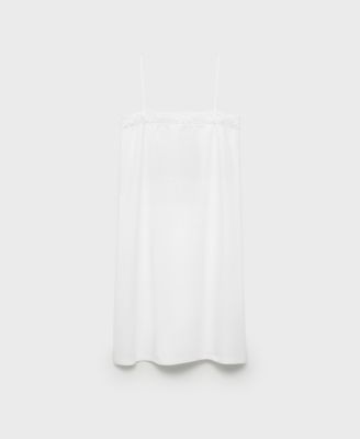 MANGO - Women's Cotton Lace Nightgown