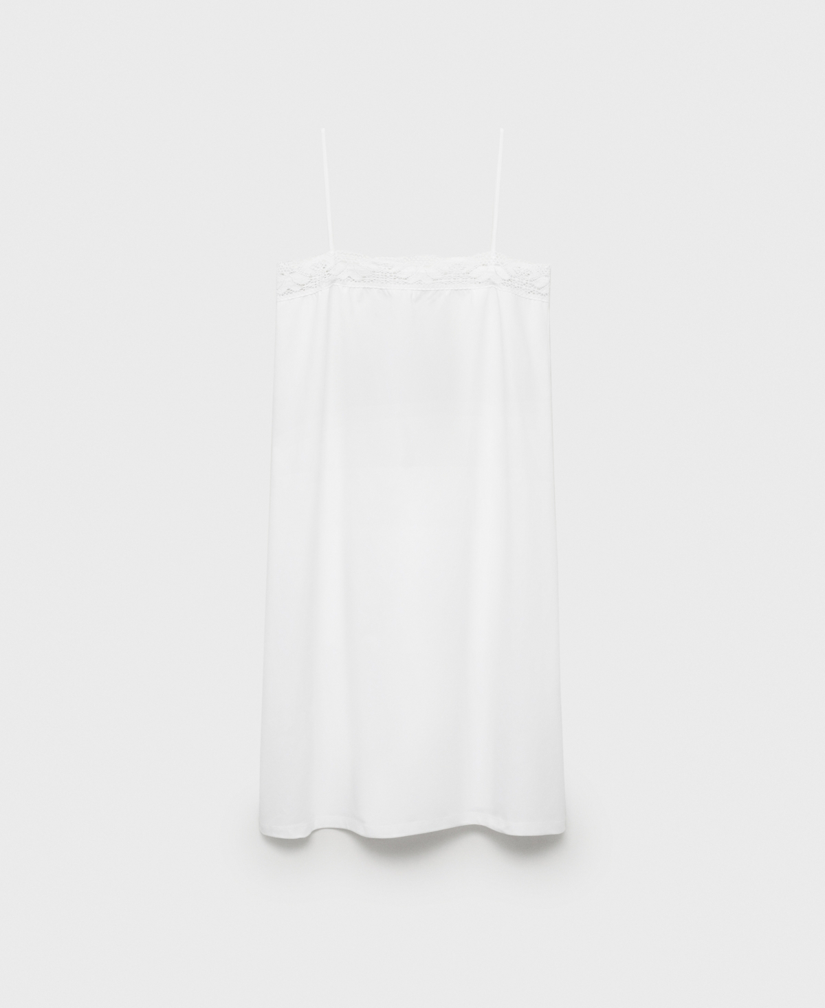 Women's Cotton Lace Nightgown - White