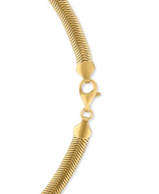 Men's Diamond-Cut Wide Snake Chain Necklace in 14k Gold Over Sterling Silver, 22"