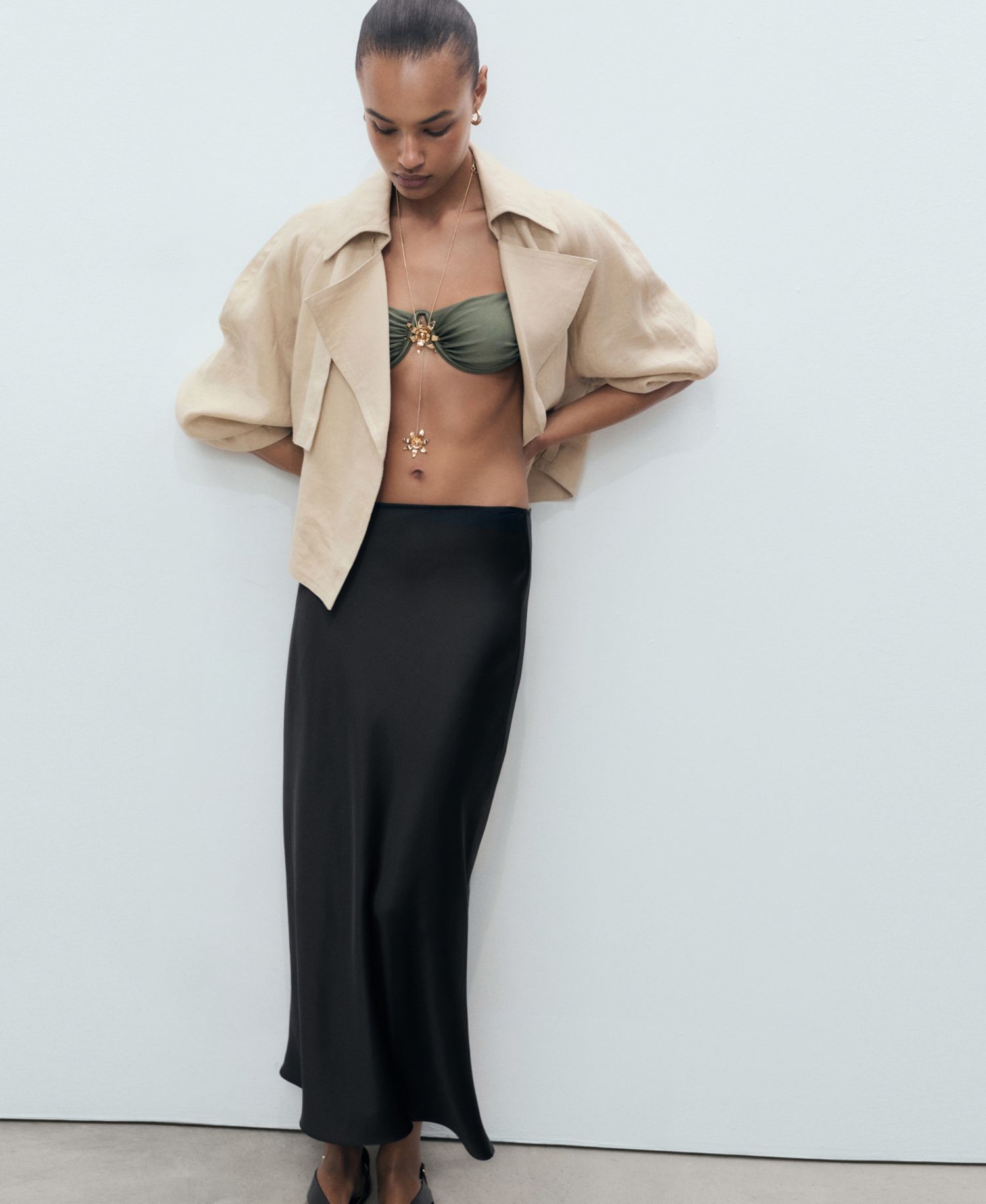 Women's Satin Long Skirt
