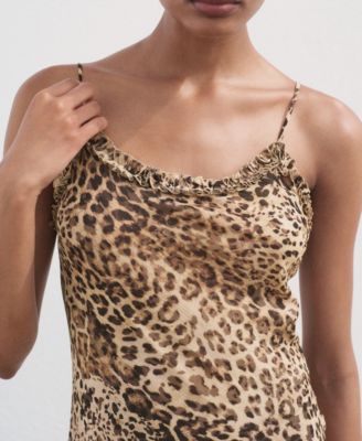 Women's Animal Print Midi Dress