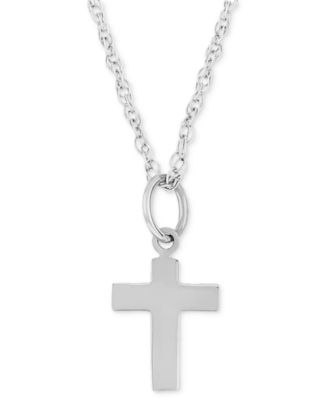 Macy's - Flat Cross Necklace Set in 14k Gold