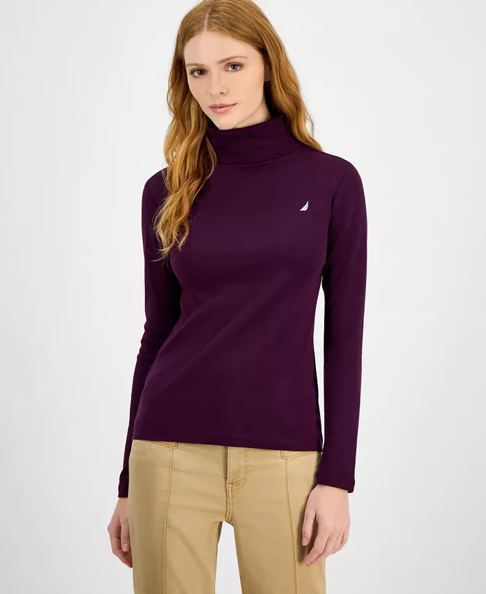 Jeans Women's Cotton Turtleneck Long-Sleeve T-Shirt, Online Only - thumbnail 3