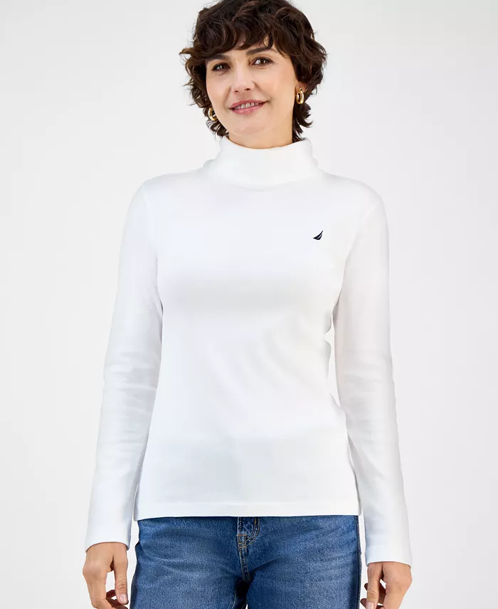 Jeans Women's Cotton Turtleneck Long-Sleeve T-Shirt, Online Only - thumbnail 9