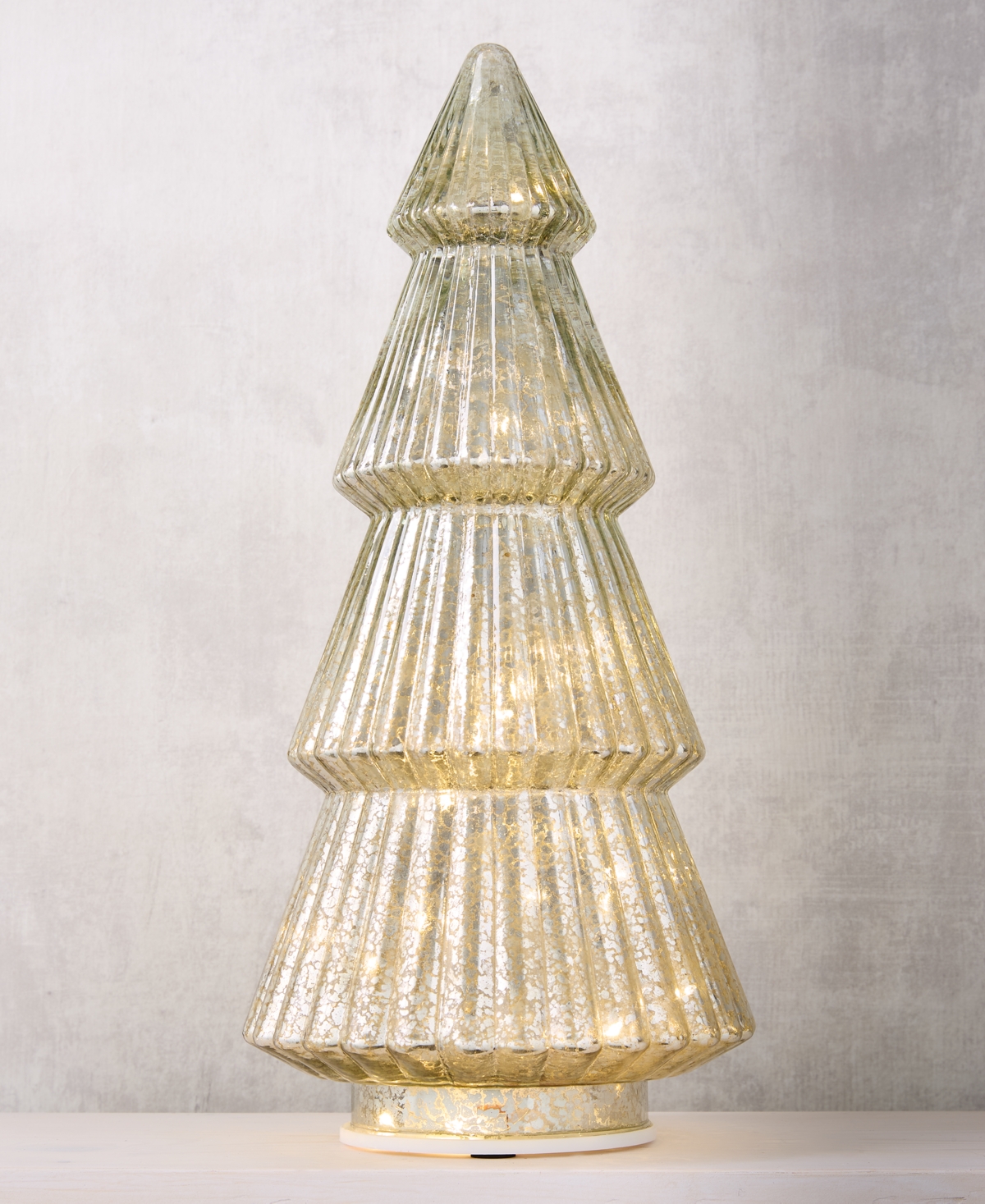 Holiday Lane Opulence Light-Up Gold Glass Tree, Macy's Exclusive