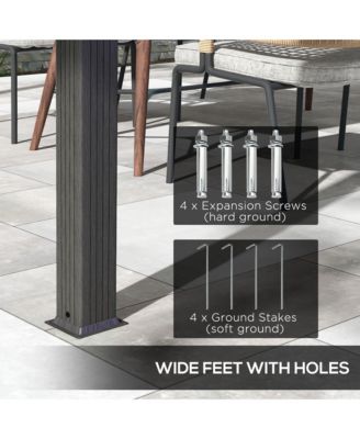 10'x13' Retractable Pergola with Wood Grain Aluminum Frame,