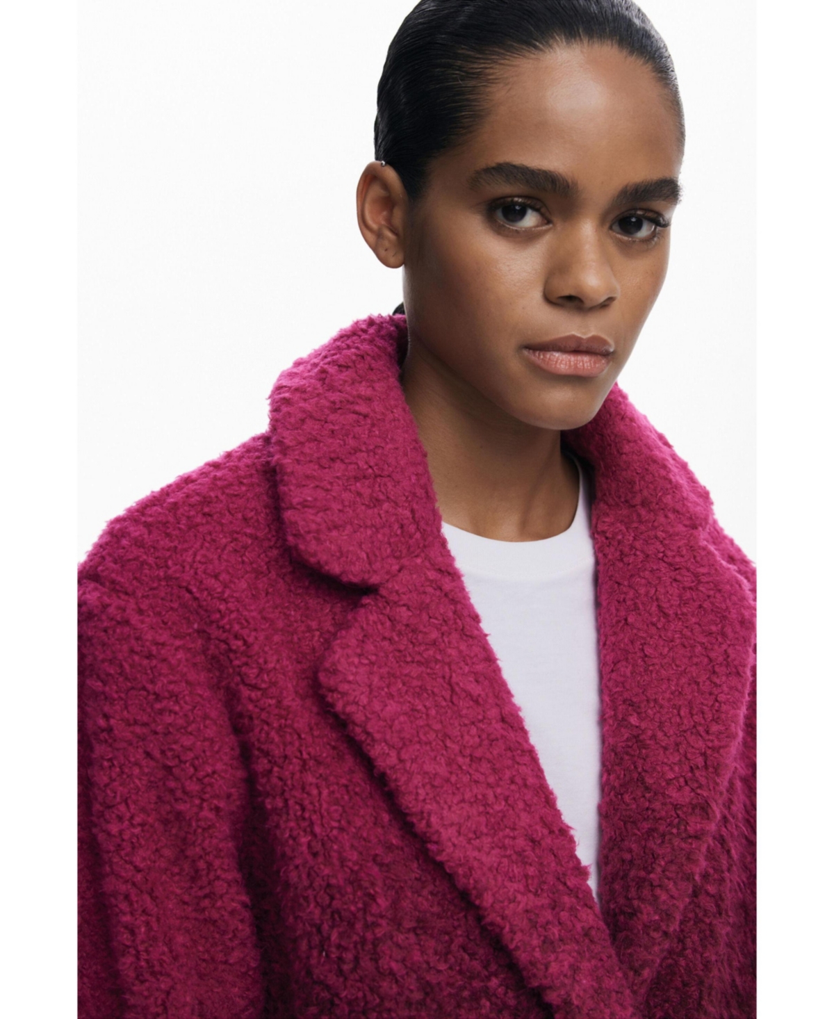 Desigual Women's Gradient boucle coat