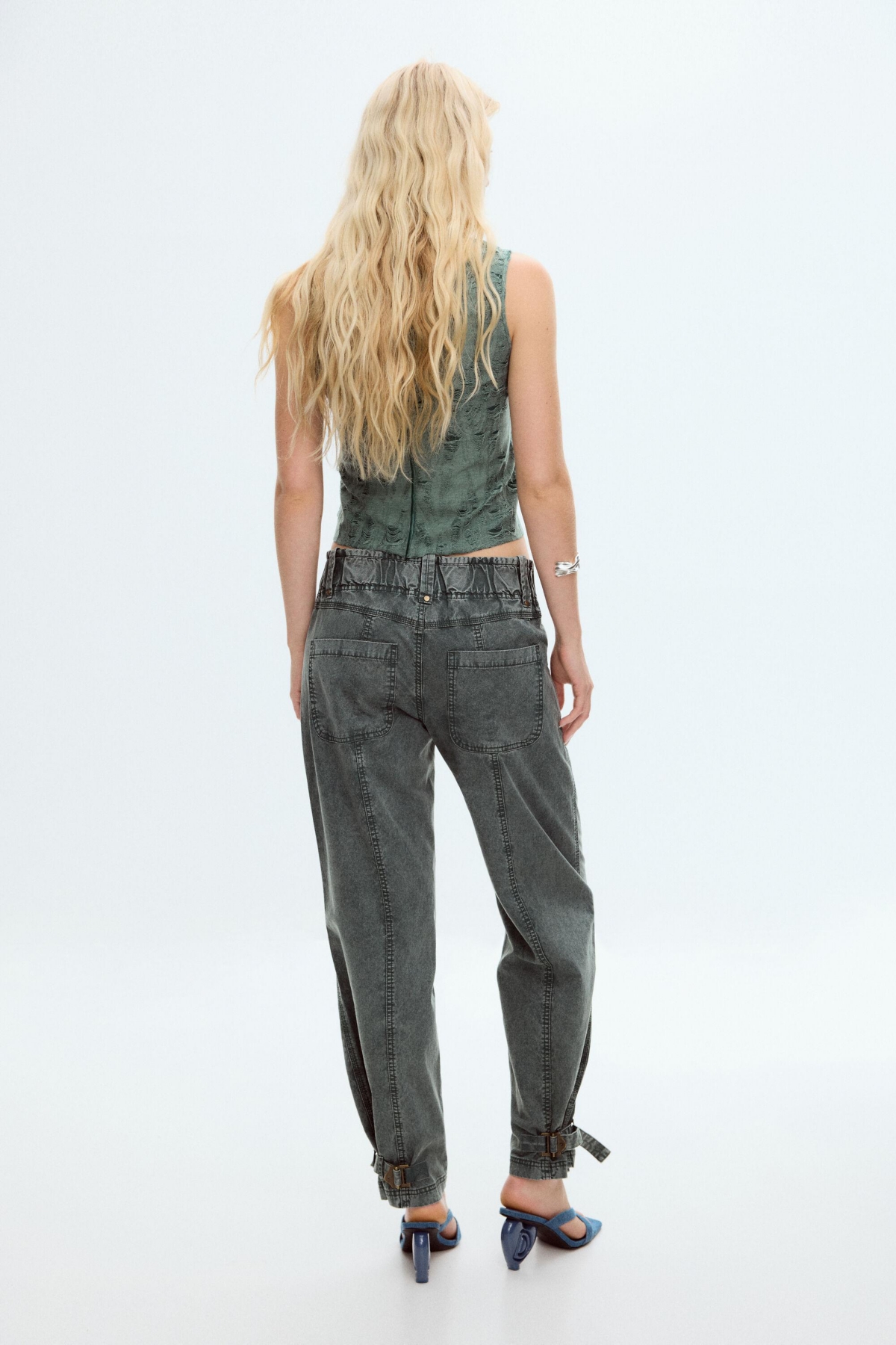 Desigual Women's Straight denim pants with seams