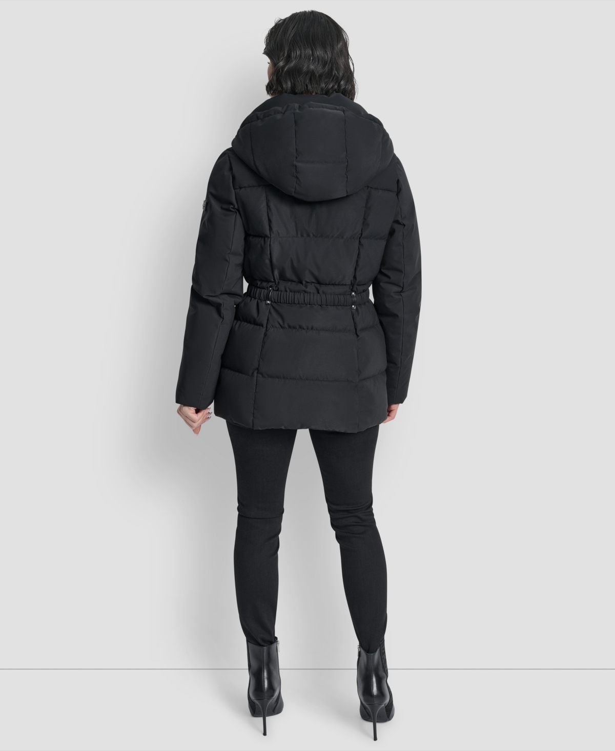 Dkny Women's Belted Hooded Puffer Coat