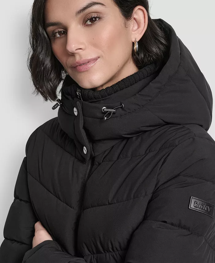 Women's Shine Hooded Anorak Puffer Coat - thumbnail 6