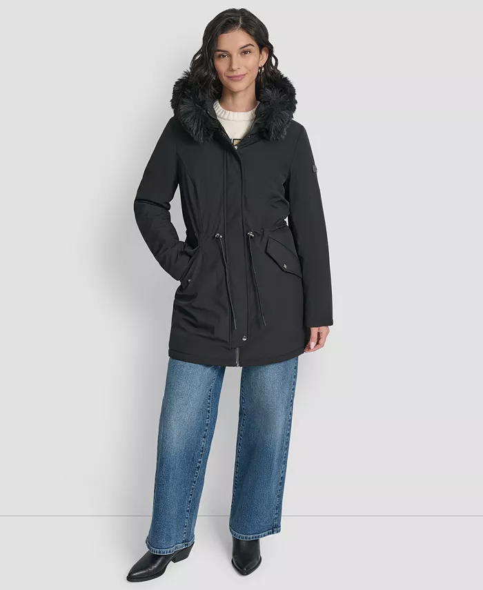 Women's Trim Hooded Anorak Puffer Coat - thumbnail 2