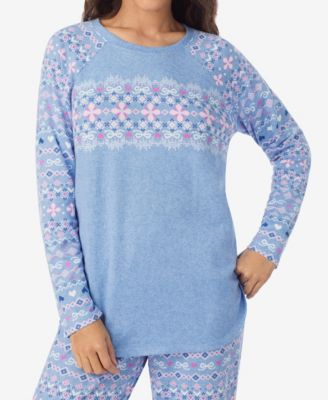 Women's Long Sleeve Crew Neck Top and Jogger Pajama Set