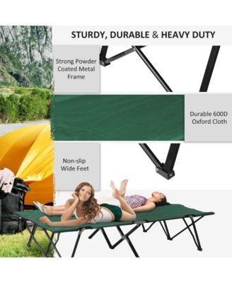 2 Person Camping Cot for Adults w/ Bag, Hunting Fishing Trip Bed,